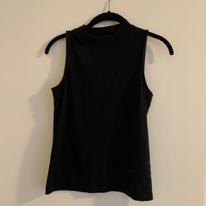 Madewell black mock turtleneck tank